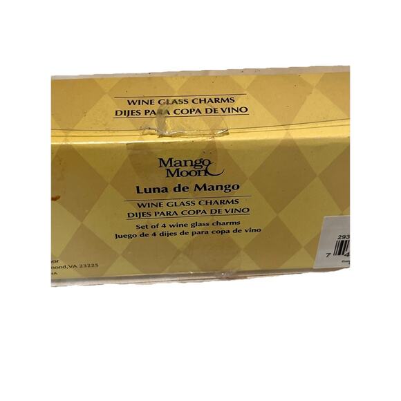 Cypress Home Wine Glass Charms Set Of 6 Holiday Ornament Design Open Box New - Picture 5 of 8